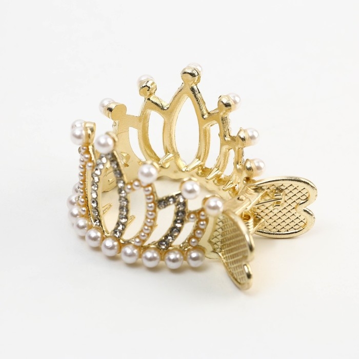 Зажим для волос со стразами &laquo;Queen&raquo;, 3,5 х 4,5 х 3 см