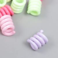 Бусины для творчества пластик "Пружинки пастель" цветные набор 35 шт 1,8х1,2х1,1 см