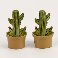 Миниатюра кукольная &laquo;Кактус в горшке&raquo;, набор 2 шт., размер 1 шт. &mdash; 1,7 &times; 2,5 &times; 1,7 см