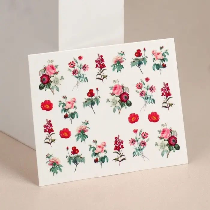 Слайдеры для ногтей &laquo;Flowers&raquo;, разноцветные