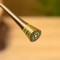 Заколка для волос "Цветок" дерево Албезия, 17 см, цв. чёрно-фиолетовый