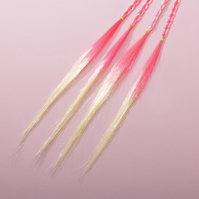 Резинки для волос , детские , цветные косички &laquo;Замур-р-чательная ты&raquo;, d=4 см.