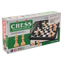 Шахматы 20 х 20 см, король h-3.3 см, d-2.5 см, доска и фигуры пластик