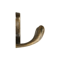 Крючок мебельный ТУНДРА TKD005, двухрожковый, бронза, 5 шт