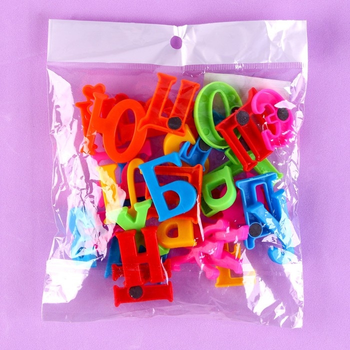 Алфавит магнитный &laquo;Русский язык&raquo;, 33 шт., высота буквы &mdash; 2,8 см