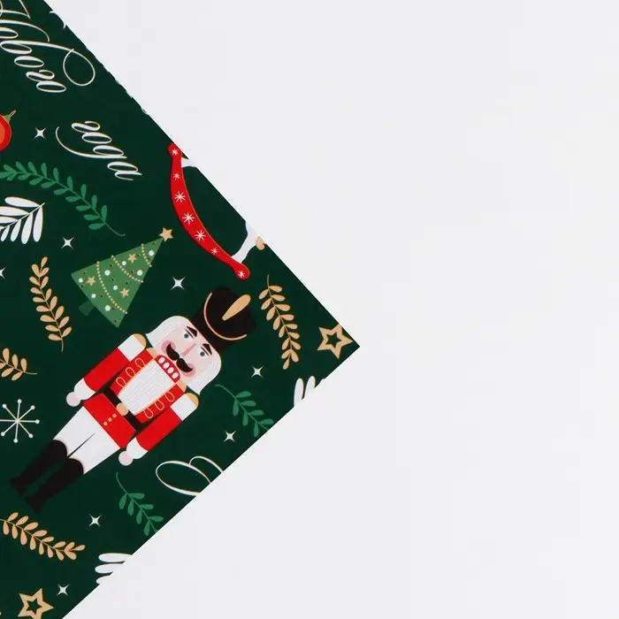 Упаковочная бумага на новый год &laquo;Щелкунчик&raquo;, 70 х 100 см, глянцевая