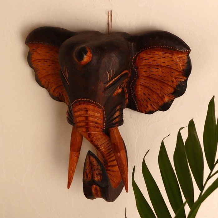 Сувенир дерево "Голова слона" 29х27х10 см
