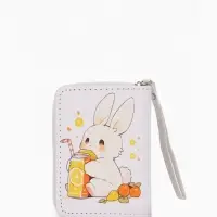 Кошелек дет 07-01-01 Июнь2532 заяц, 12*1,5*9 см, 2 отд+отд/молн, д/карт, белый