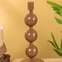 Подсвечник на 1 свечу "Бисквит" с 3 сферами 10х10х25 см