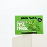 Матирующие салфетки с экстрактом зеленого чая, 50 шт, PICO MICO