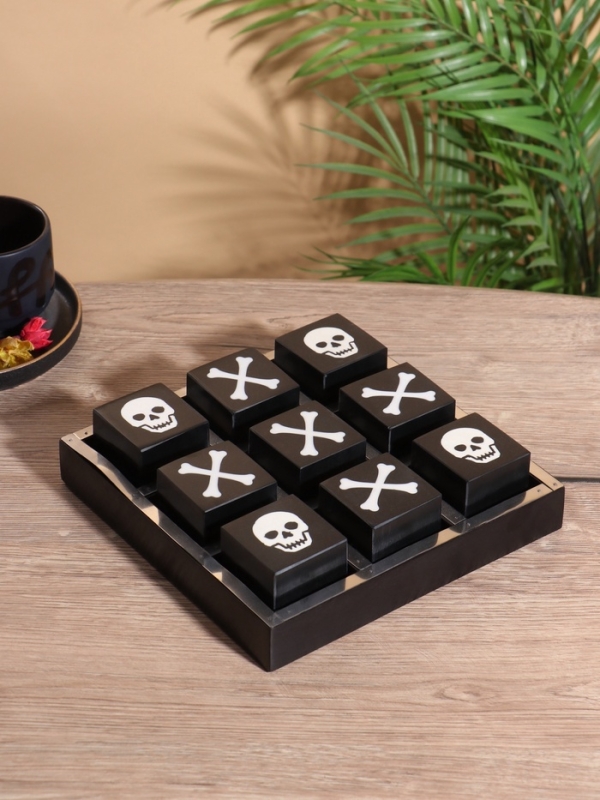 Настольная игра "Крестики-нолики" 20.5х20.5 см, манговое дерево, сталь, смола