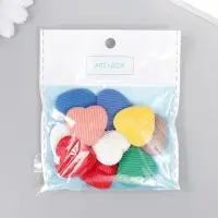 Набор бусин для рукоделия и плетения &laquo;Арт Узор. Ребристые сердца&raquo;, 10 шт., акрил, 0.6&times;2.4&times;2.2 см, МИКС