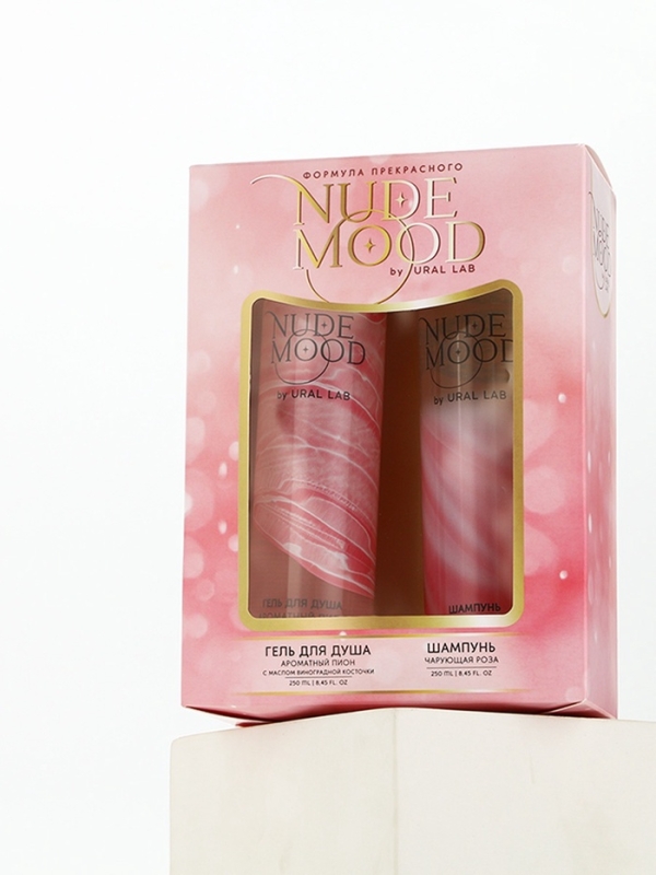 Подарочный набор URAL LAB: гель для душа и шампунь для волос, 2х250 мл, аромат розы и пиона