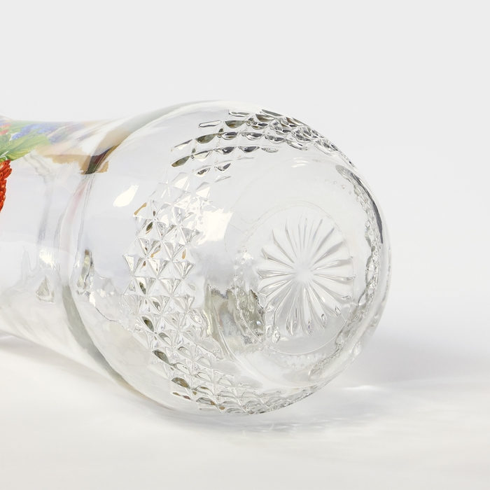 Кувшин стеклянный с крышкой, 1,2 л, рисунок МИКС