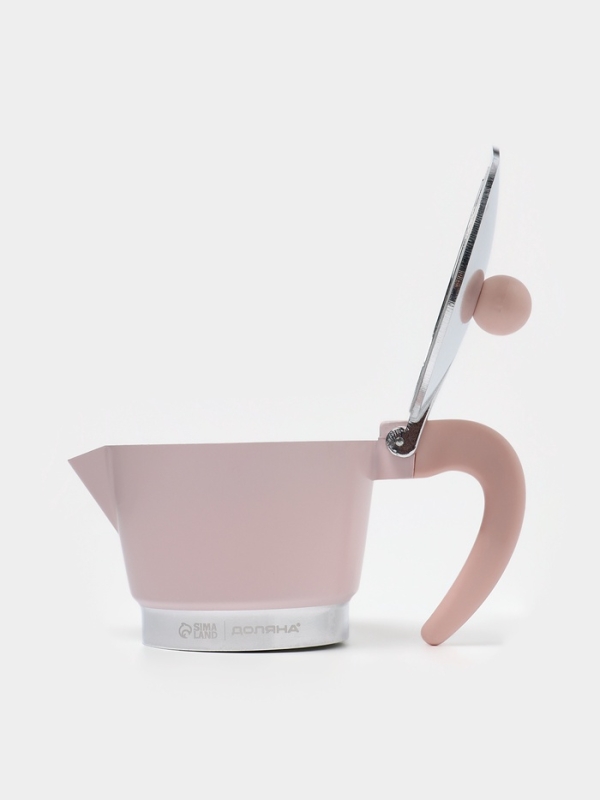 Кофеварка гейзерная "Облако" на 3 чашки, цвет розовый