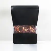 Пакет дой - пак, матовый, чёрный с окном, 14&times;20&times;4 см