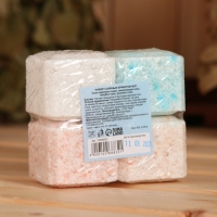 Соляной брикет набор 4 шт "Соль мертвого моря, гималайская соль, голубая соль,розовая соль"