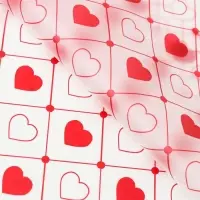 Пленка матовая "Сердца", 58*58 см, красный