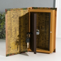 Сейф-книга дерево кожзам "Русские богатыри" 3D тиснение 21х13х5 см Сейф-книга дерево кожзам "Русские богатыри" 3D тиснение 21х13х5 см