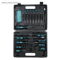 Набор ручного инструмента Bort BTK-42, сталь CrV, 42 предмета в чемодане