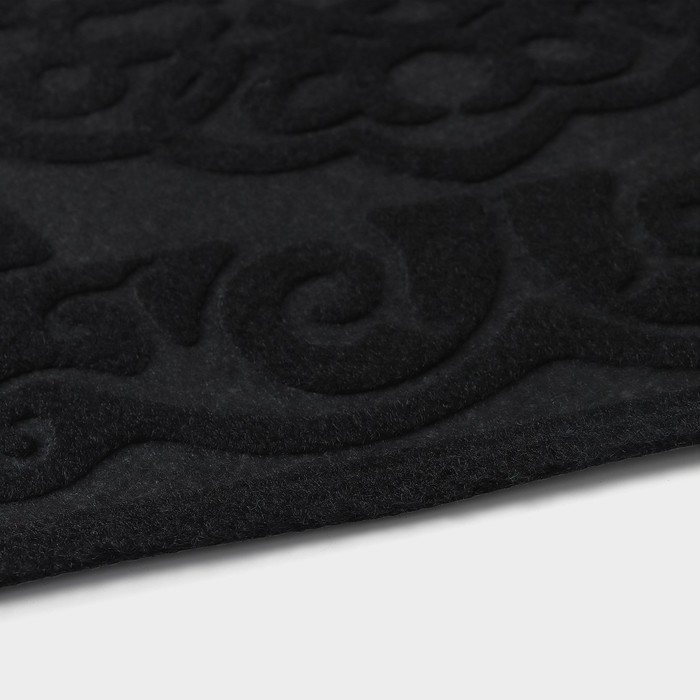 Коврик влаговпитывающий придверный Доляна &laquo;Восточная сказка&raquo;, без окантовки, 38&times;58 см, цвет чёрный