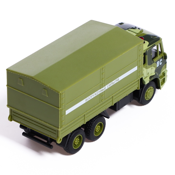 Грузовик металлический &laquo;КАМАЗ. Армия&raquo;, 1:54, инерция