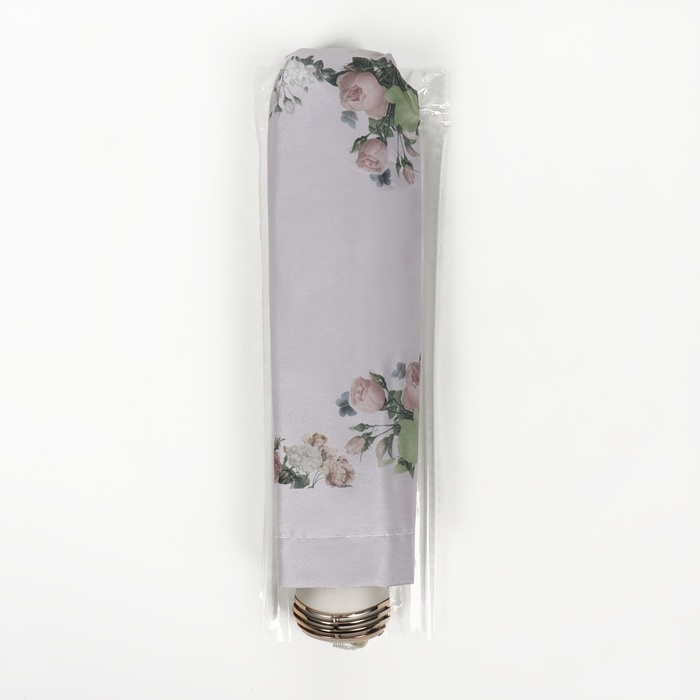 Зонт механический &laquo;Нежность&raquo;, эпонж, 4 сложения, 8 спиц, R = 48/55 см, D = 110 см, цвет МИКС