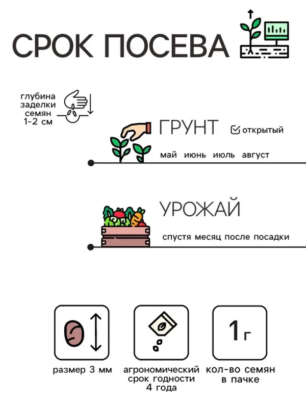 Семена Редис "Рубин", 1 г