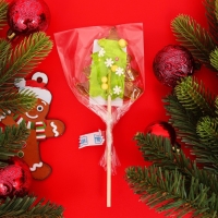 Новый год. Леденец "Ёлочка" с снежинками, 23 г