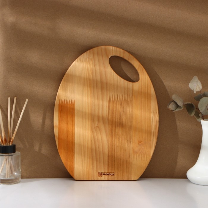 Набор разделочных досок на подставке Adelica, 3 шт: 30&times;24, 22,5&times;18, 19&times;15 см, пропитаны минеральным маслом, берёза