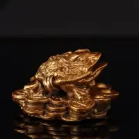 Фигура "Жаба на деньгах" 8х8х4см, бронза
