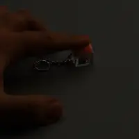 Брелок - антистресс для ключей на карабине &laquo;Кнопка кейкап&raquo;, световой, белый, 2&times;2&times;2.6 см