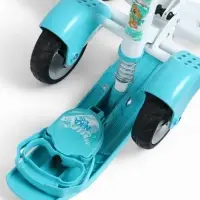 Снегокат &laquo;Тимка спорт 6Д&raquo; с забавными медвежатами, с двумя спинками, с родительской ручкой, бирюзовый, ТС6Д/ЗМ Nika