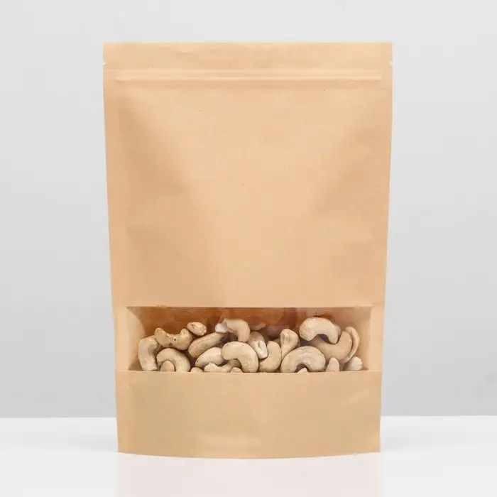 Пакет Zip - lock Крафт с прямоугольным окном 18&times;26 см