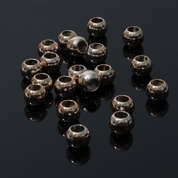 Кримп (покрывная бусина) 1,6&times;1,6&times;1,2 см, (набор 20 шт.), цвет золото