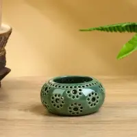 Подсвечник, 8.5&times;8.5&times;4 см, керамика, МИКС