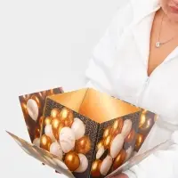 Бум-коробка подарочная с бабочками &laquo;Поздравляю&raquo;, 12 х 12 х 12 см