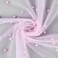 Сетка с бусинами, 150 см, 1 &plusmn; 0,2 м, цвет розовый