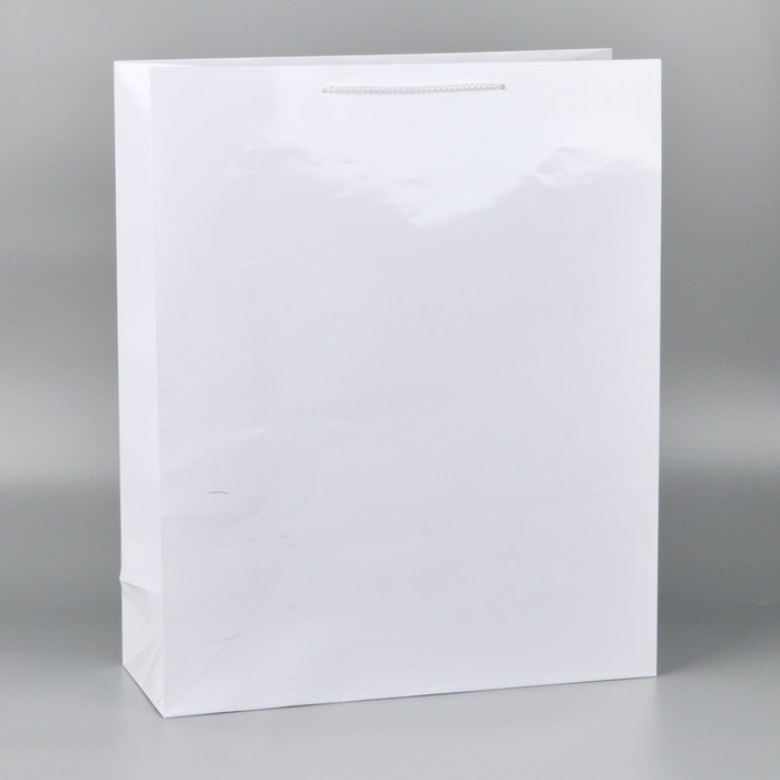 Пакет подарочный ламинированный, упаковка, &laquo;Белый&raquo;, 40 х 49 х 15 см