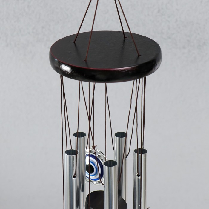 Музыка ветра металл, пластик "От сглаза" 5 трубок, глазки 60 см