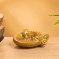 Мыльница "Хвостатый геккон" керамика, цв. коричневый, 11х11х3 см