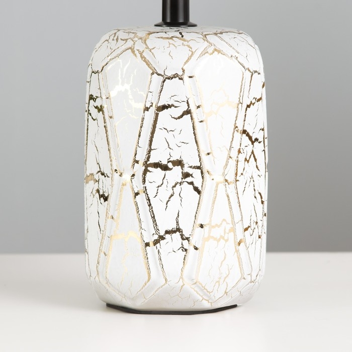 Настольная лампа "Анде" Е14 40Вт бело-золотистый 20х20х33 см RISALUX