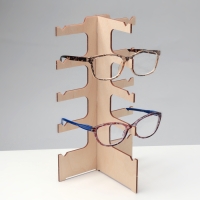 Подставка под очки &laquo;Эко&raquo; 5 мест, 14,5&times;12&times;28см, фанера, цвет светлый