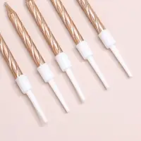 Свечи в торт &laquo;Спираль&raquo;, 10 шт., средние, 5 см, шампань