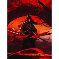 Коврик для компьютерной мыши "Самурай", 30 х 80 см