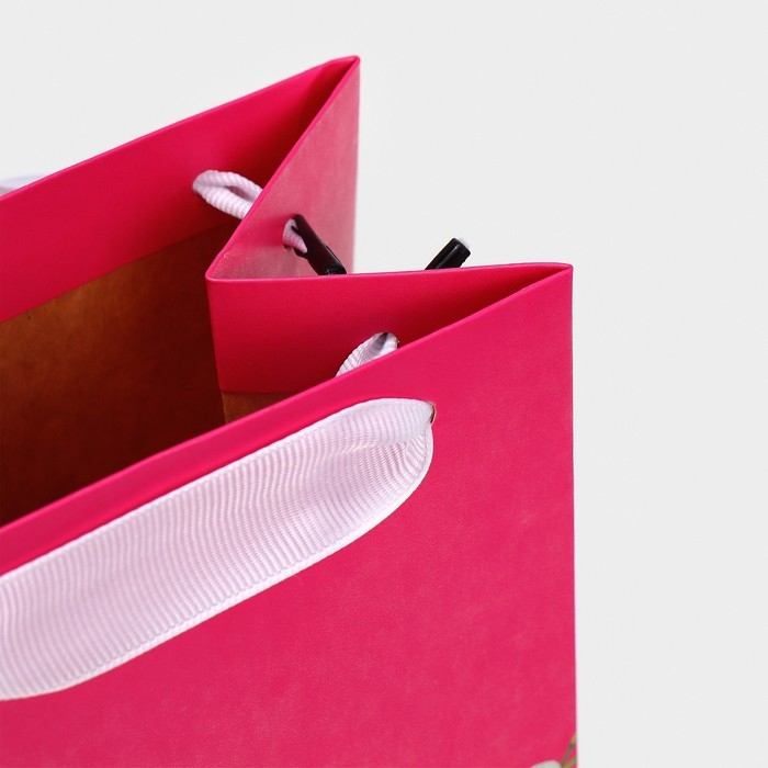 Пакет подарочный под бутылку, упаковка, &laquo;С 8 марта!&raquo;, 13 х 36 х 10 см