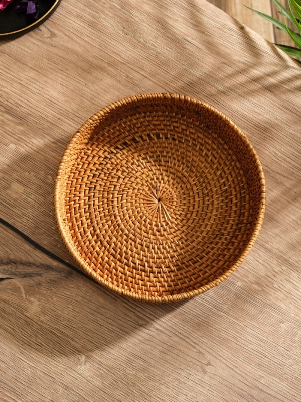 Корзина плетеная ротанг, 20х20х6 см