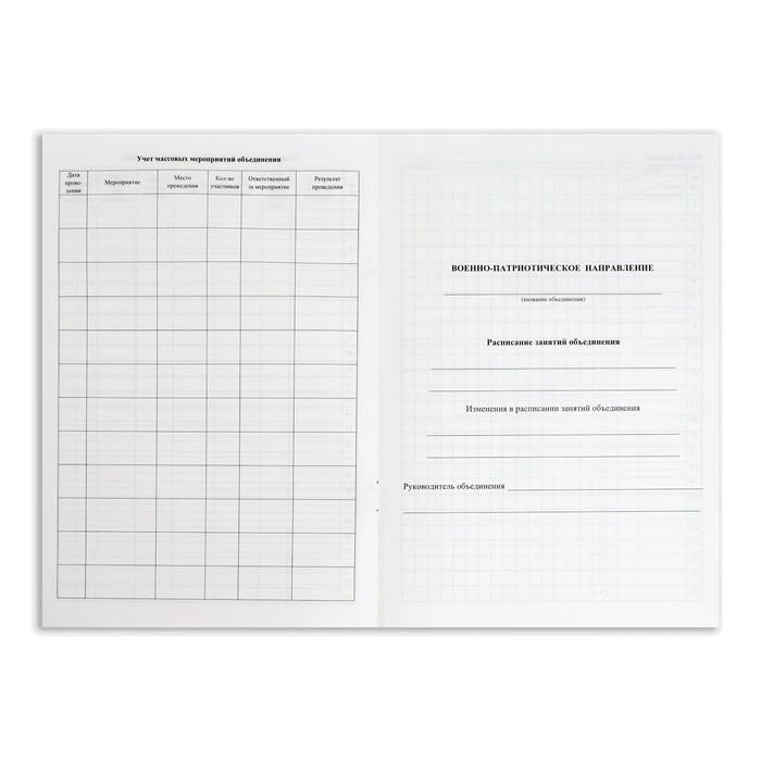 Журнал учета внеурочной деятельности в образовательной организации А4, 32 листа