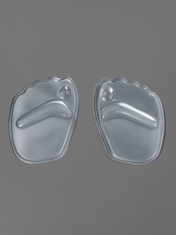 Полустельки для обуви, на клеевой основе, силиконовые, 9,5 &times; 6,5 см, пара, цвет прозрачный