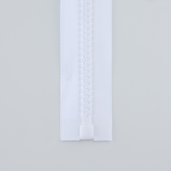 Молния &laquo;Трактор&raquo;, №8, разъёмная, замок автомат, 90 см, цвет белый